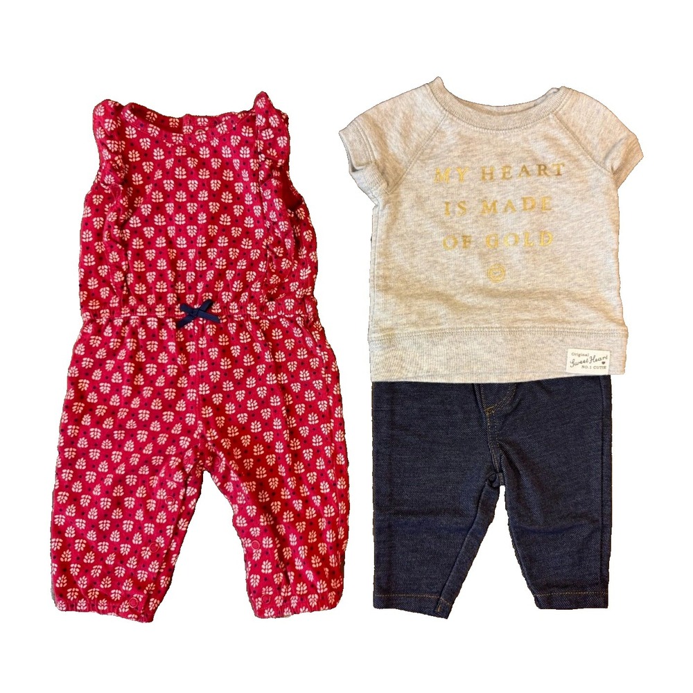 Baby Girl‎ 3 Months Clothes Outfits Pants Short Sleeve Shirt Romper Pantsuit